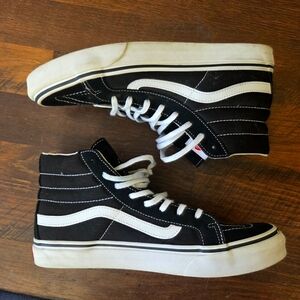 Vans Black and White SK-8 High-Top Sneakers